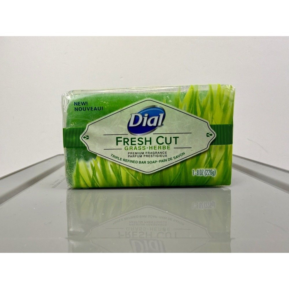 Dial Fresh Cut Grass-Herbe Triple Refined Bar Soap 8 oz Discontinued NOS